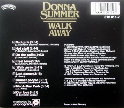 Donna Summer / Walk Away - CD (Used)