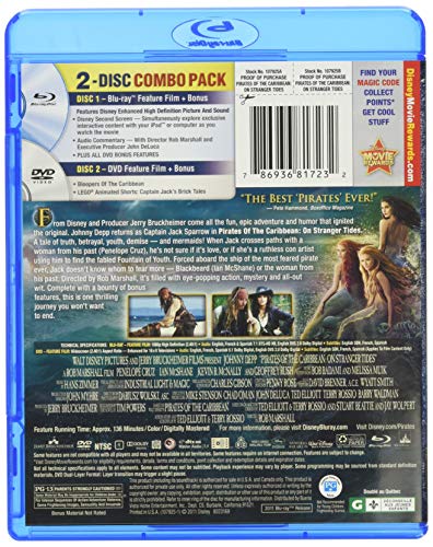 Pirates of the Caribbean: On Stranger Tides - Blu-Ray/DVD (Used)