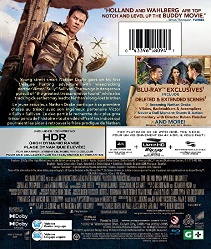 Uncharted - 4K/Blu-Ray (Used)