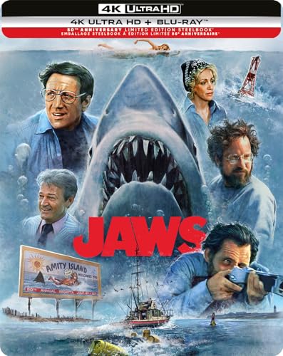 Jaws: 50th Anniversary Limited Edition Steelbook - 4K/Blu-Ray