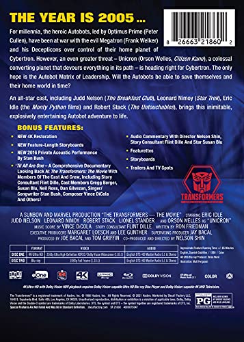 The Transformers: The Movie - Édition Limitée Steelbook 35ème Anniversaire - 4K/Blu-Ray