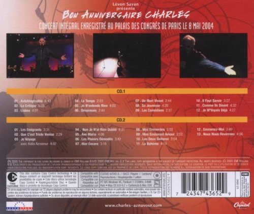 Charles Aznavour / 2004 Bon Anniversaire Charles - CD