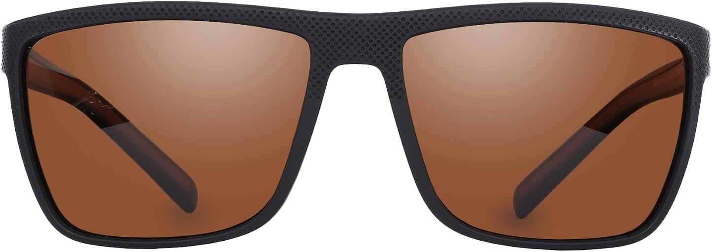 ZENOTTIC Polarized Sunglasses for Men – Lightweight TR90 Frame, UV400, Square