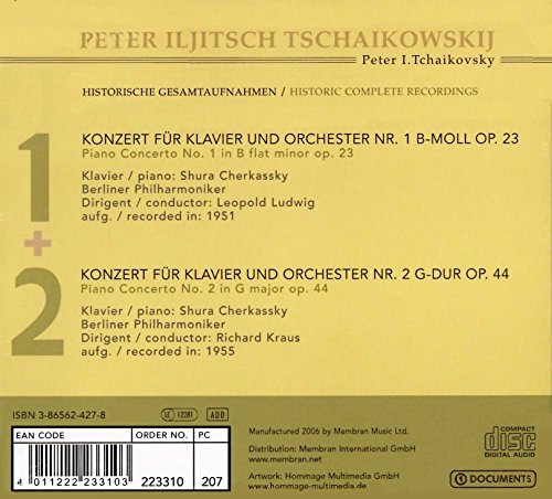 Tchaïkovski : Concertos pour piano n° 1 et n° 2