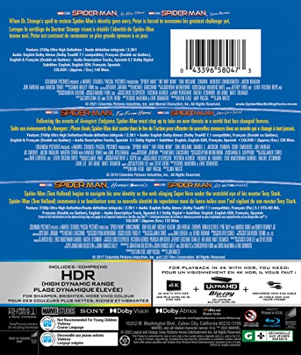 Spider-Man: 3-Movie Collection Tom Holland - 4K