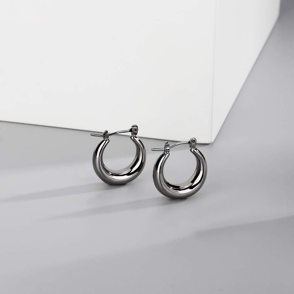 LILIE&WHITE Chunky Gold Hoop Earrings – Hypoallergenic, Minimalist Jewelry for Women
