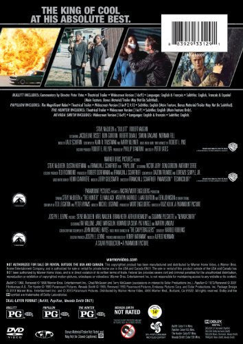 4 Film Favorites: Steve McQueen (Bullitt + The Hunter + Papillon + Nevada Smith) - DVD (Used)