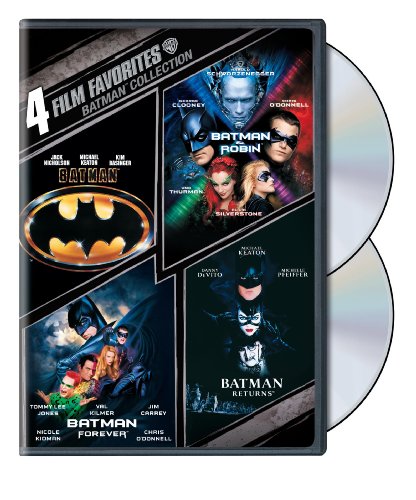 Batman Collection: 4 Film Favorites (Batman 1989 / Batman Returns / Batman Forever / Batman & Robin) - DVD (USed)