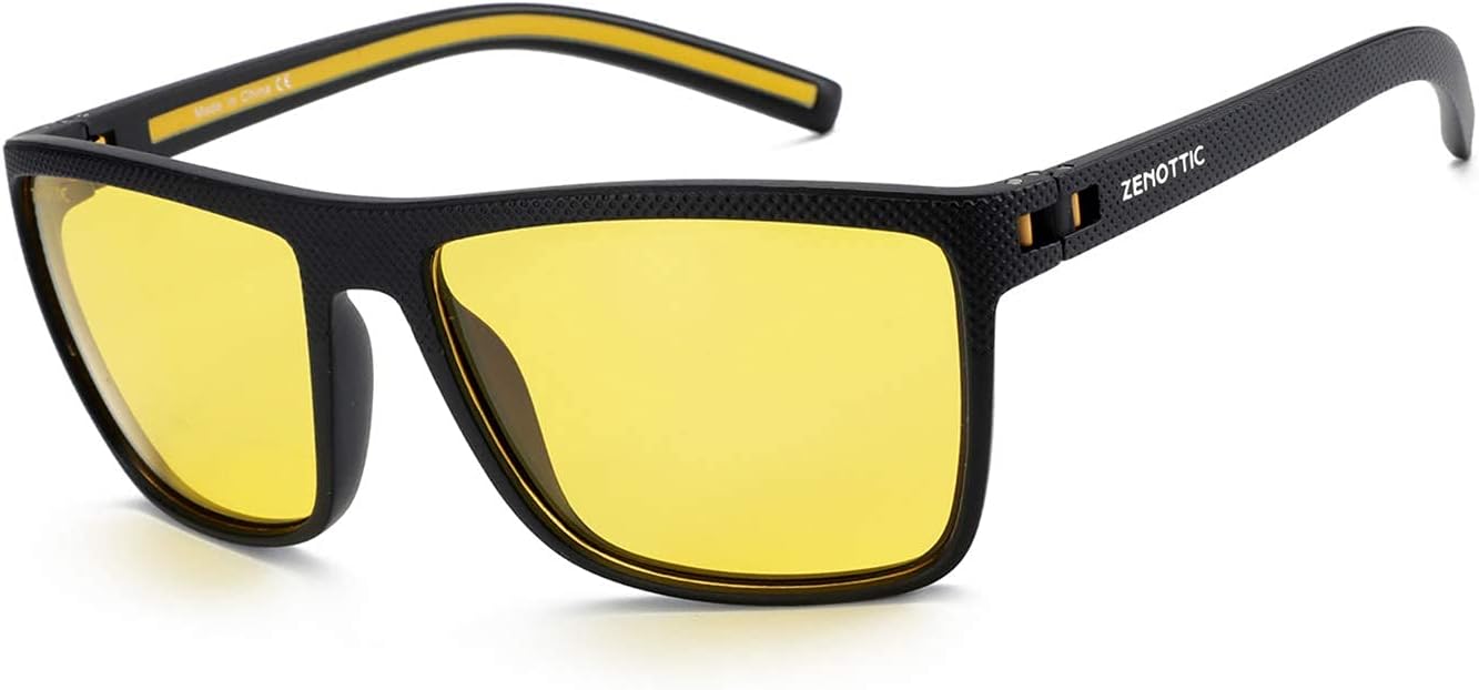 ZENOTTIC Polarized Sunglasses for Men – Lightweight TR90 Frame, UV400, Square