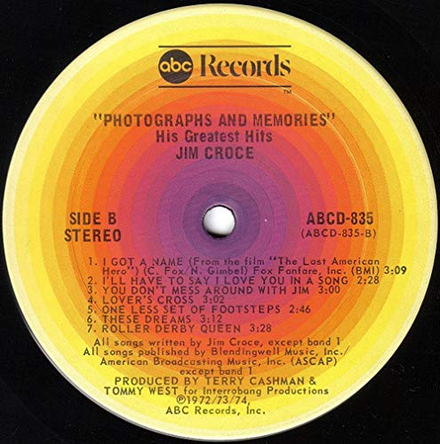 JIM CROCE photographs & memories. His greatest hits