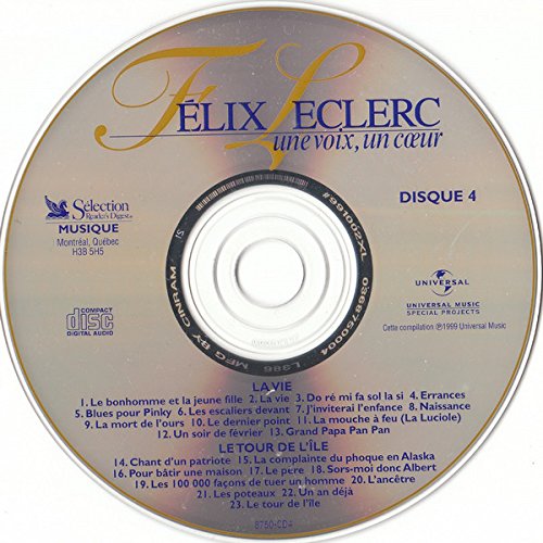 Félix Leclerc: Une Voix, Un Coeur - 1999 - (Canada - Compilation) - CDX4