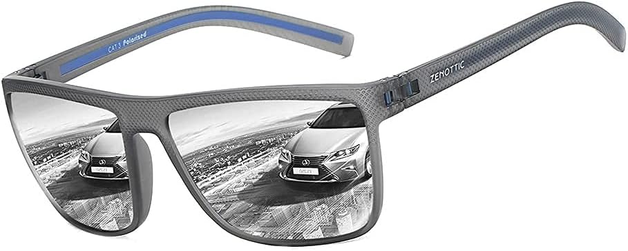 ZENOTTIC Polarized Sunglasses for Men – Lightweight TR90 Frame, UV400, Square