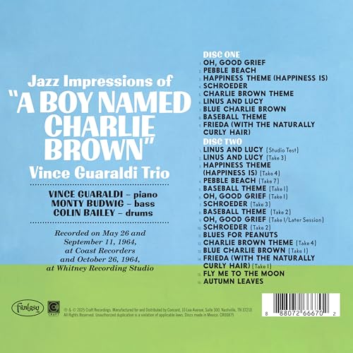 Vince Guaraldi / Jazz Impressions Of A Boy Named Charlie Brown - CD
