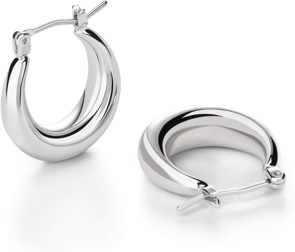 LILIE&WHITE Chunky Gold Hoop Earrings – Hypoallergenic, Minimalist Jewelry for Women