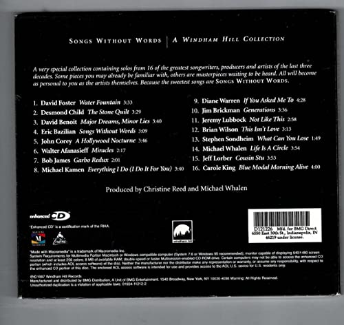 David Foster, Desmond Child, Brian Wilson, Carole King.. by Windham Hill Collection-Songs without Words (1997) (0100-01-01)