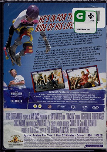 Skate Gang - Thrashin' (English/French) 1986 (Widescreen/Full Screen) Régie au Québec (Cover Bilingue)