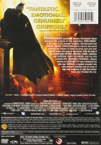 Batman Begins (Widescreen Edition) - DVD (Used)