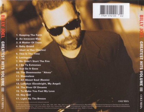 Billy Joel / Greatest Hits Volume III - CD (Occasion)