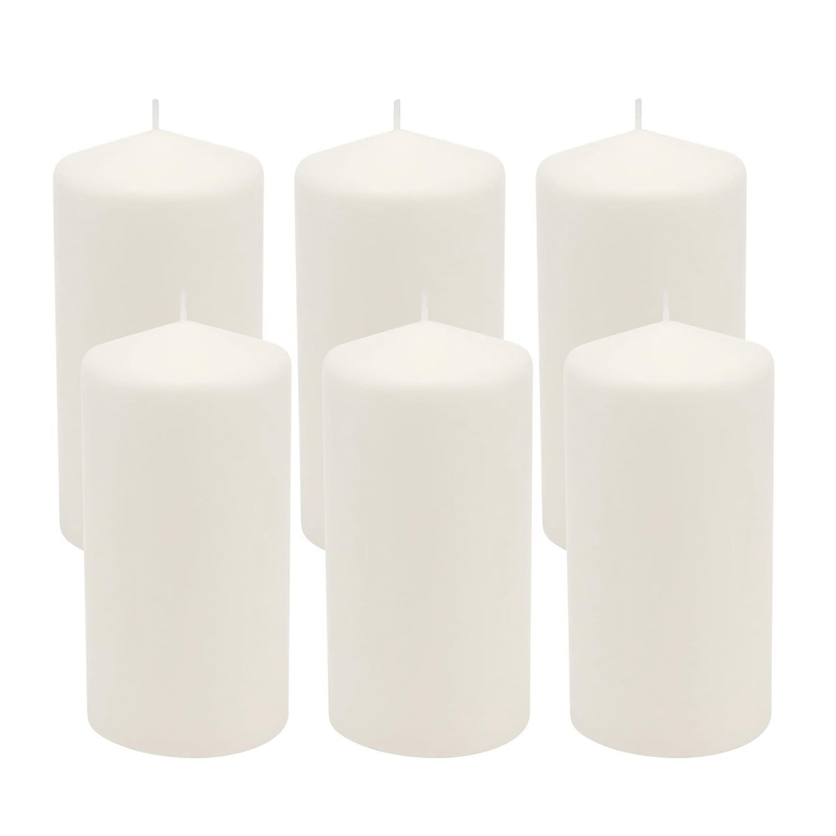 Stonebriar Unscented White Tall Pillar Candles, 65 Hour Burning Candle Pillars, Perfect for Decor, Weddings, Emergencies 3" X 6", 6 Count 🍁 All In One Marketplace Canada