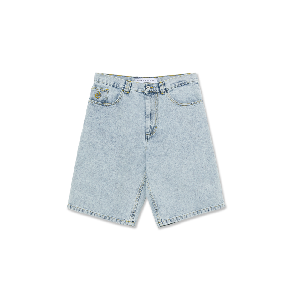 Polar Skate Co. 'Big Boy' Baggy Jean Shorts - Light Blue
