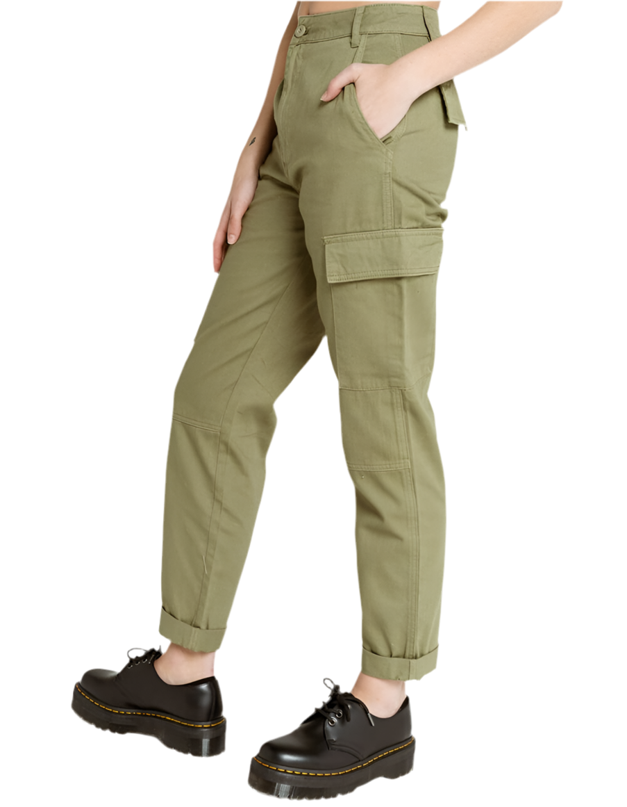 Billabong 'Kick Back' Cargo Pants - Army Green (Women's)