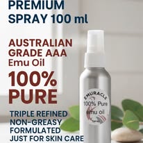Emuracle — Huile d'émeu pure 100% | Format 100 ml | Visage, corps & cheveux