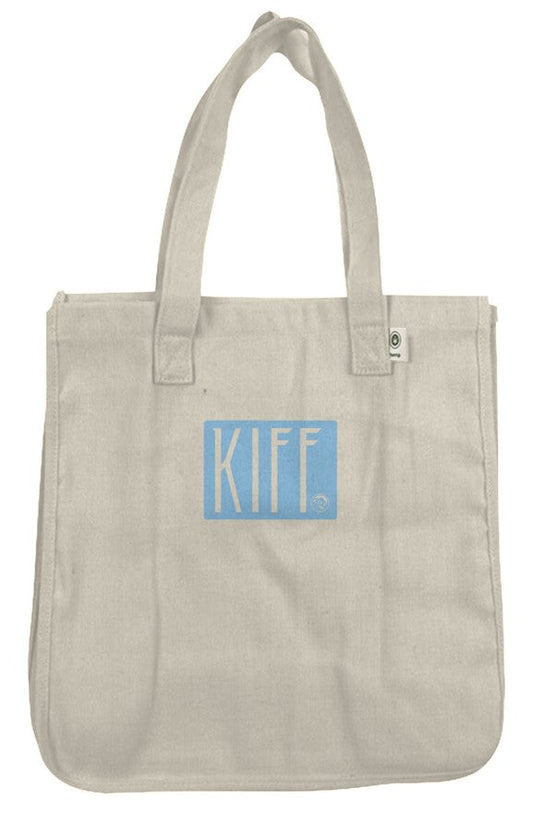 Sac de marché Kiff en chanvre - Naturel/Bleu