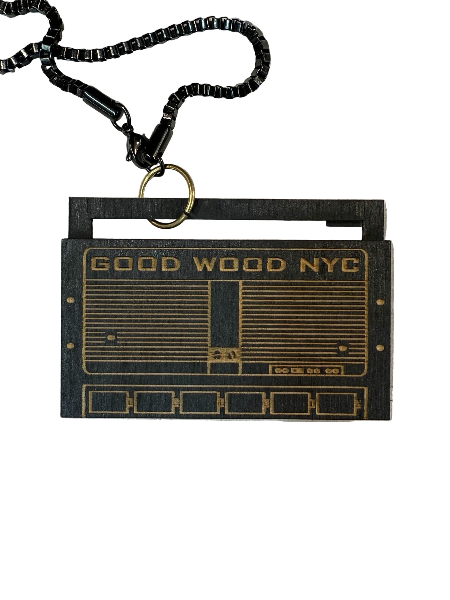 Good Wood 'Boombox' Necklace - Black