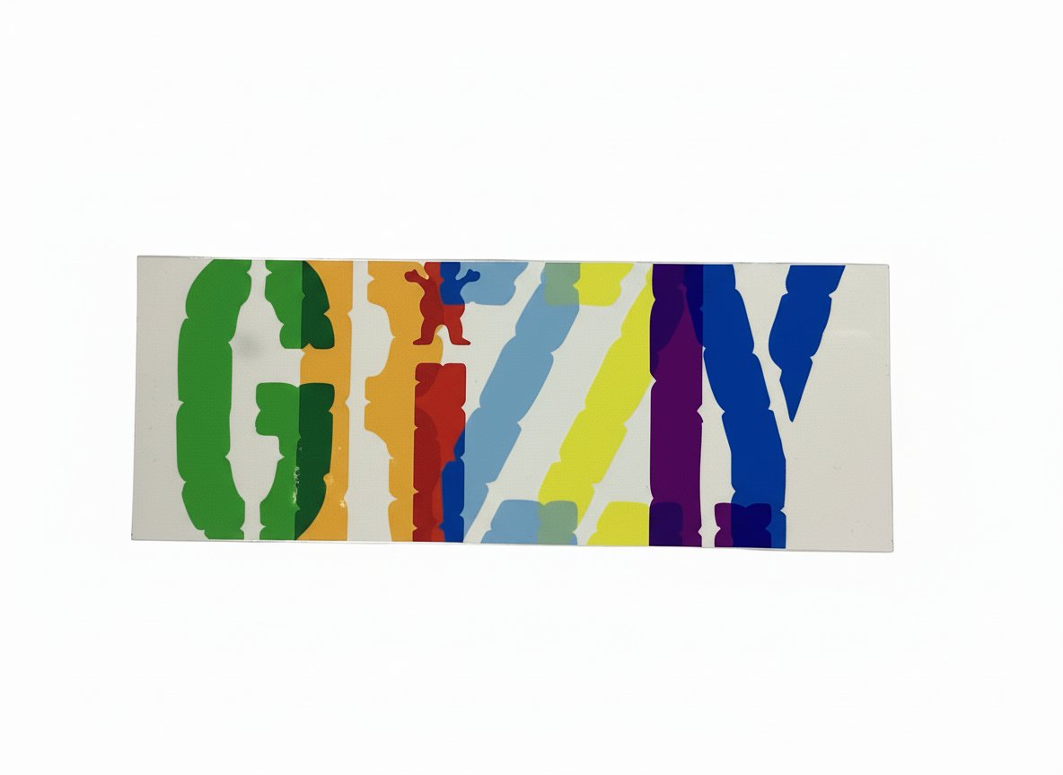 Grizzly Griptape 'Rainbow' Sticker - Multi