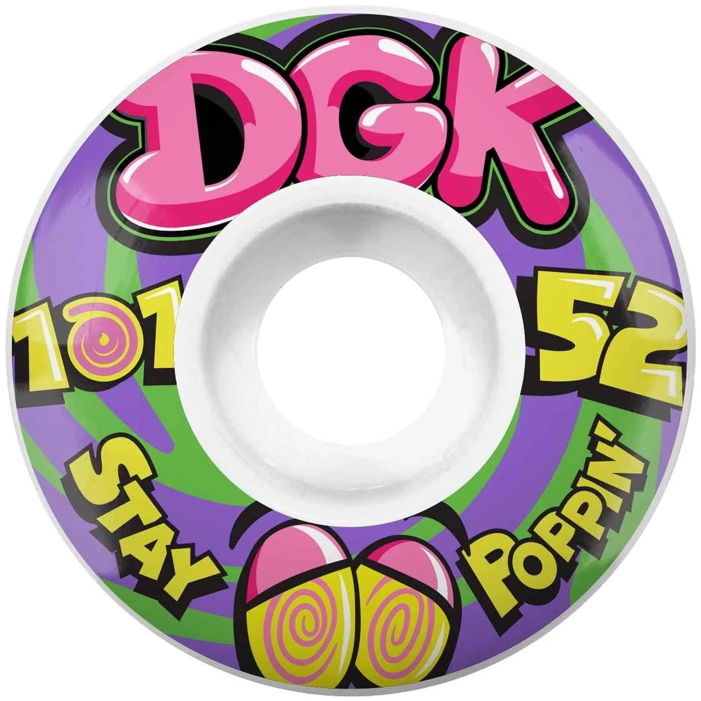 DGK 'Stay Poppin Street Formula' 101A Wheels 52mm - Purple