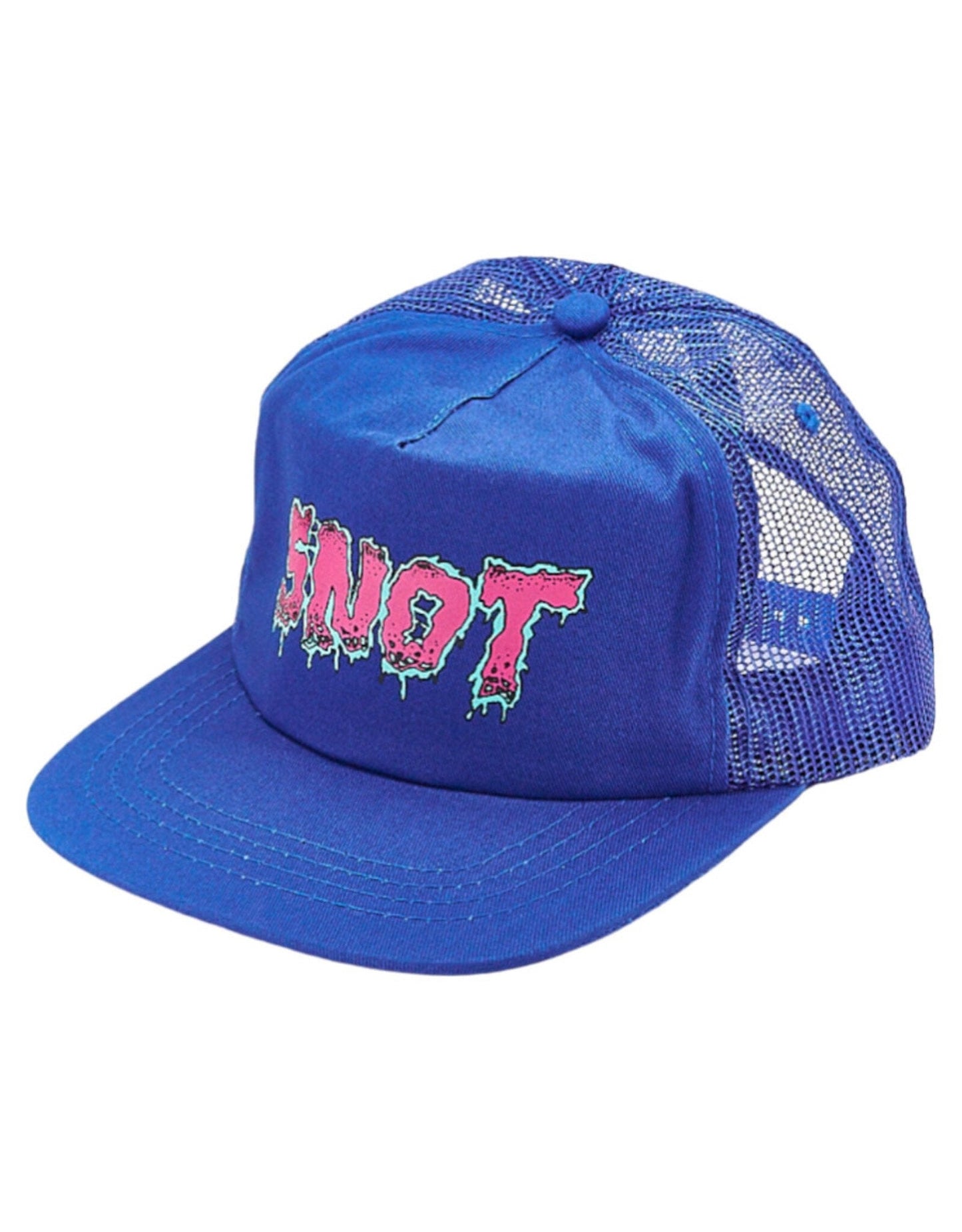 Snot Wheels Co. 'Meltdown Classic' Mesh-Up Cap - Blue/Pink