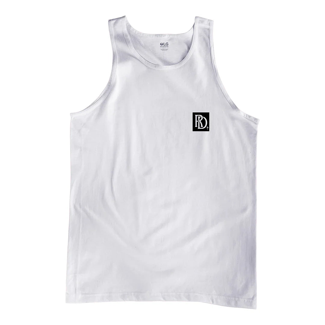 Red Dragon 'Rolls' Tank Top - White