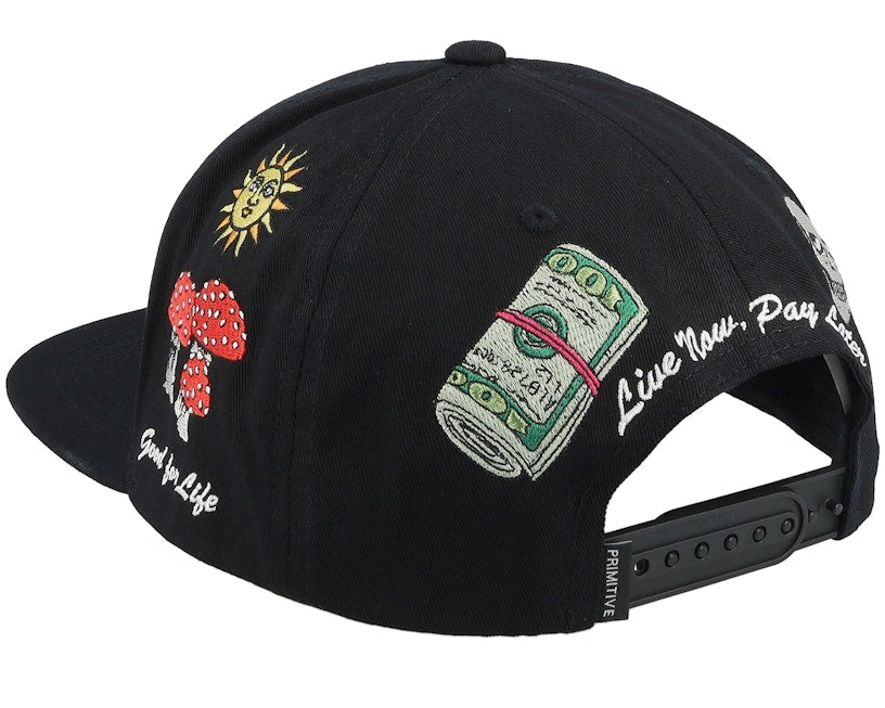 Primitive 'Signs' Snapback Cap - Black