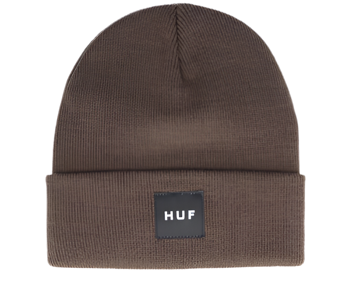 HUF 'Essential Box Logo' Beanie - Brown