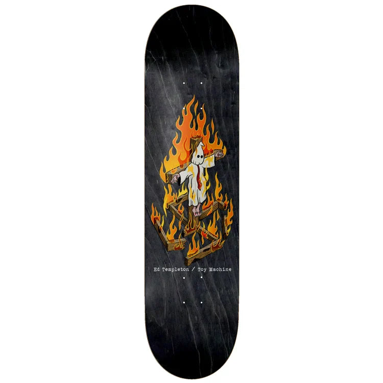 Toy Machine x Ed Templeton 'Charred Cross' Deck - Black Stain