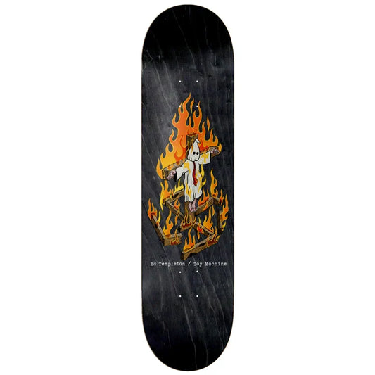 Toy Machine x Ed Templeton 'Charred Cross' Deck - Black Stain
