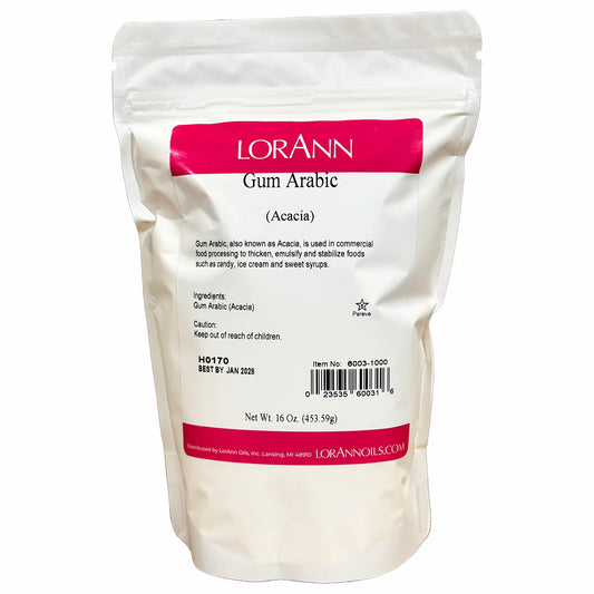 Gomme arabique, poudre d'acacia - LorAnn - 16 oz - Distribution canadienne - Livraison gratuite au Canada pour les commandes de plus de 199 CAD