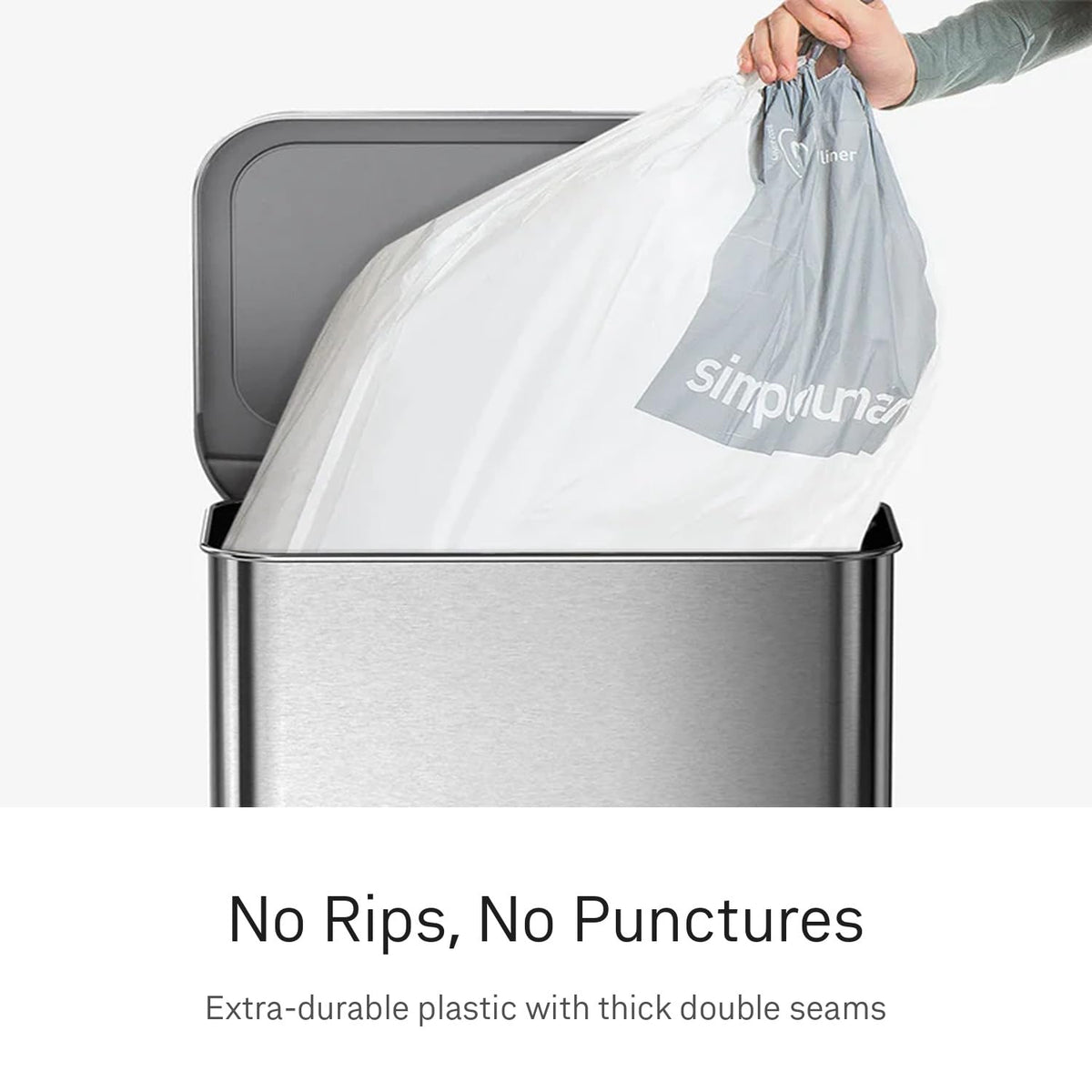 simplehuman Code R 100 Count, Dispenser Pack Custom Fit Liners, Drawstring Trash Bags, 10L / 2.6 Gallons, White 🍁 All In One Marketplace Canada