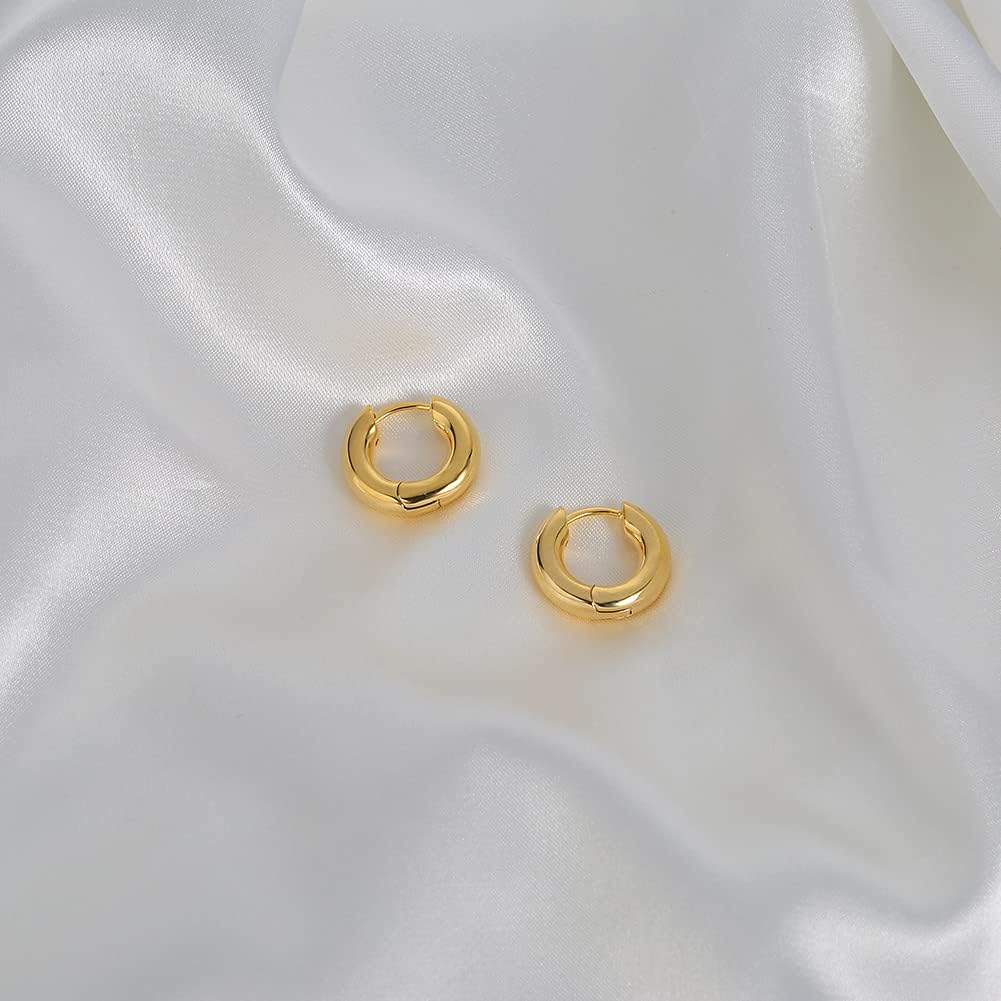 LILIE&WHITE Chunky Gold Hoop Earrings – Hypoallergenic, Minimalist Jewelry for Women