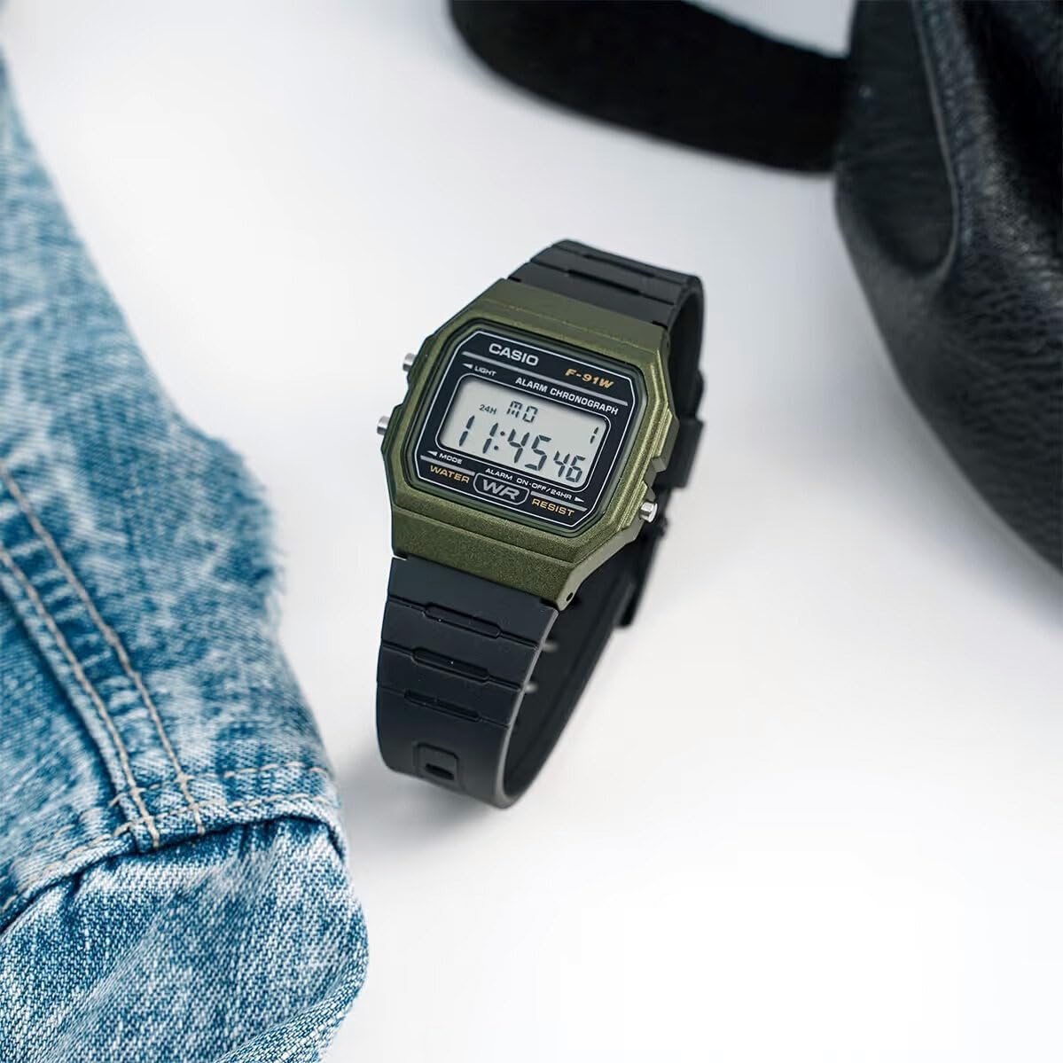 Casio F91W Digital Watch – Water Resistant, LED Light, 7-Year Battery
