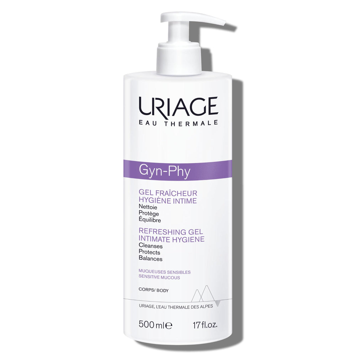 Uriage Gyn-Phy Refreshing Gel Intimate - Daily Hygiene for External Intimate Areas, Foaming Gel, Paraben-Free, Tested under Gynecological Control - 500ml 🍁 All In One Marketplace Canada