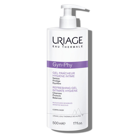Uriage Gyn-Phy Refreshing Gel Intimate - Daily Hygiene for External Intimate Areas, Foaming Gel, Paraben-Free, Tested under Gynecological Control - 500ml 🍁 All In One Marketplace Canada