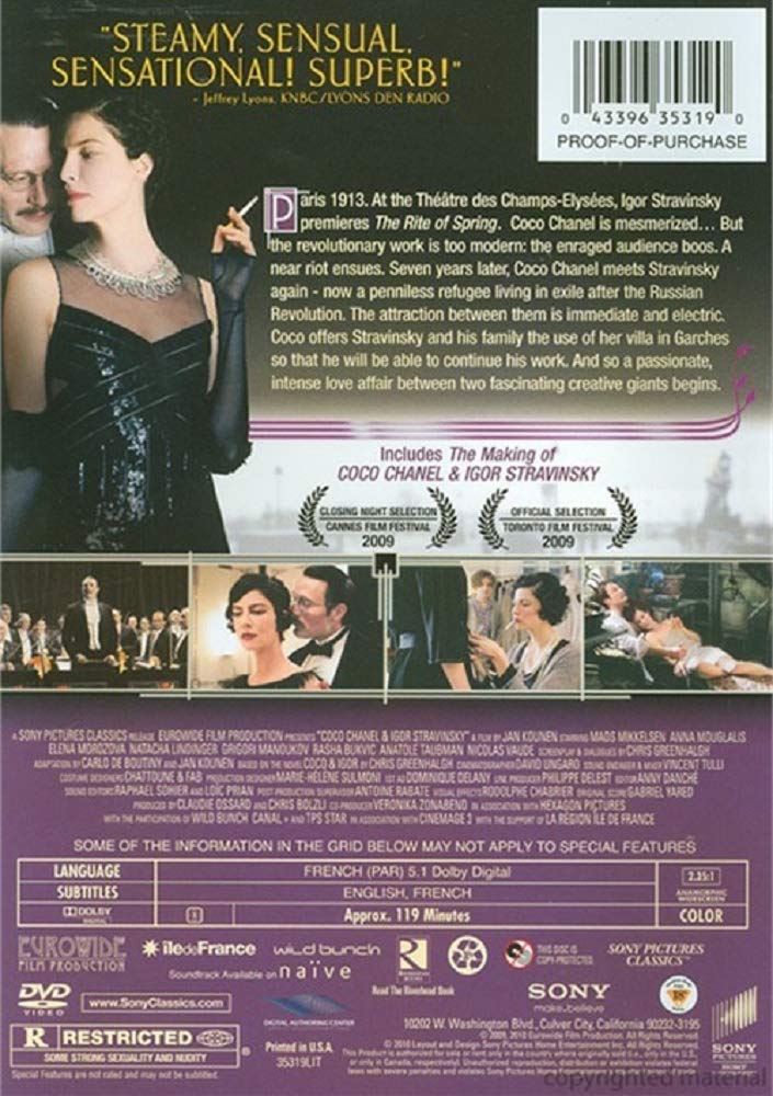 Coco Chanel & Igor Stravinsky [Blu-ray] (Version française)
