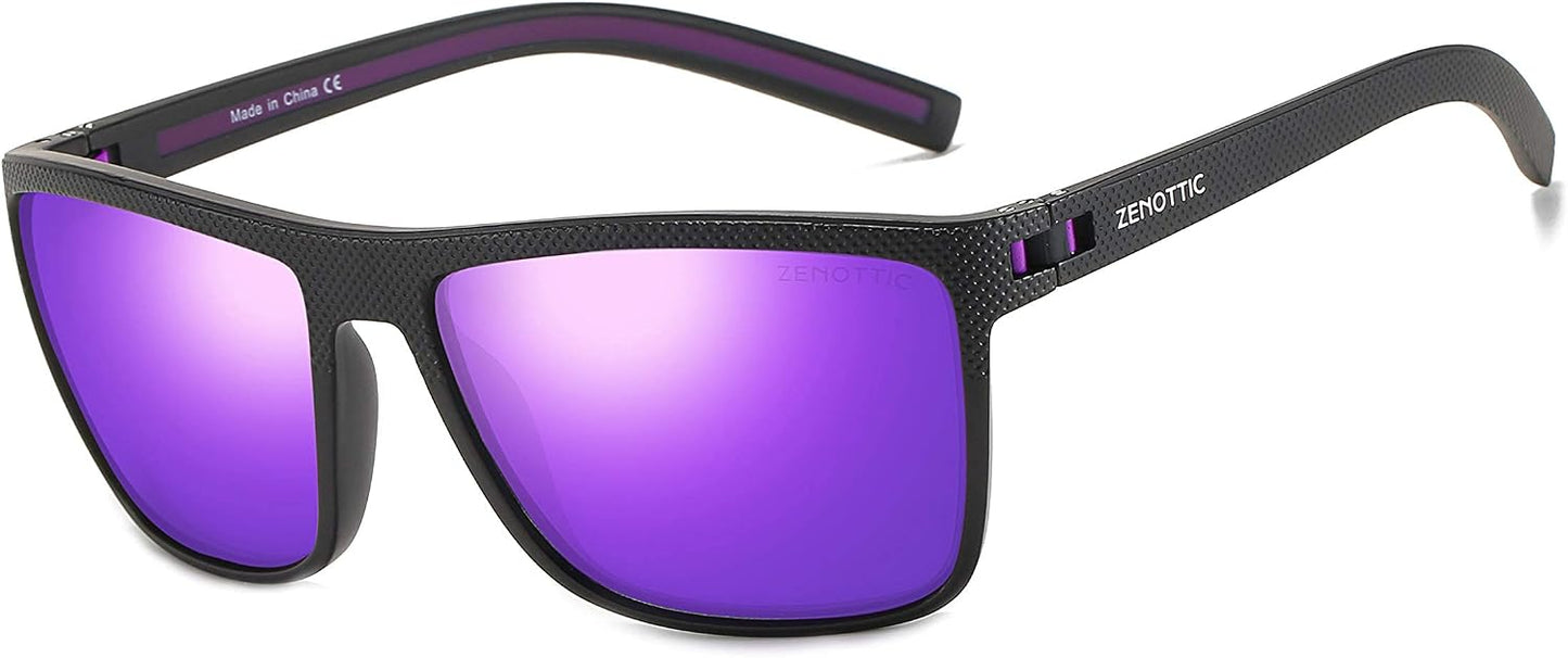 ZENOTTIC Polarized Sunglasses for Men – Lightweight TR90 Frame, UV400, Square