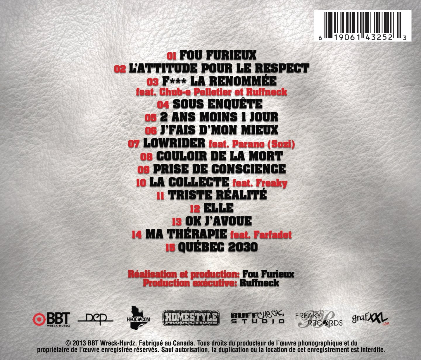 Fou Furieux / La suite - CD