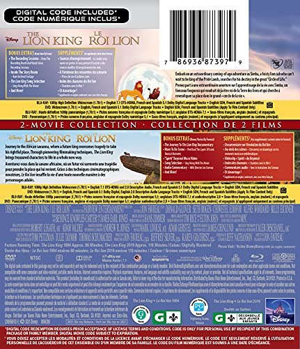 THE LION KING 2-MOVIE COLLECTION [Blu-ray] (Bilingual)