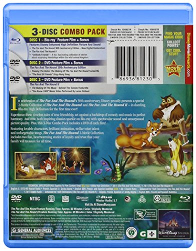 The Fox and the Hound 1 & 2 (2-Movie Collection) (30th Anniversary Edition) (Blu-ray + DVD)