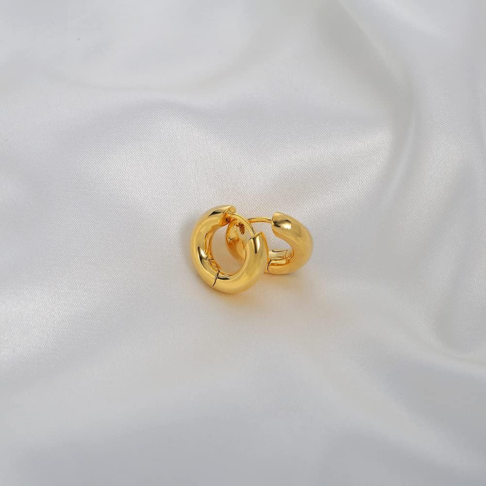 LILIE&WHITE Chunky Gold Hoop Earrings – Hypoallergenic, Minimalist Jewelry for Women