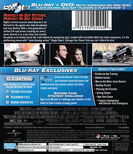 The Bourne Ultimatum - Blu-Ray/DVD