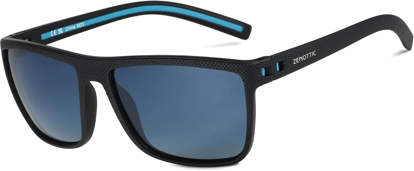 ZENOTTIC Polarized Sunglasses for Men – Lightweight TR90 Frame, UV400, Square